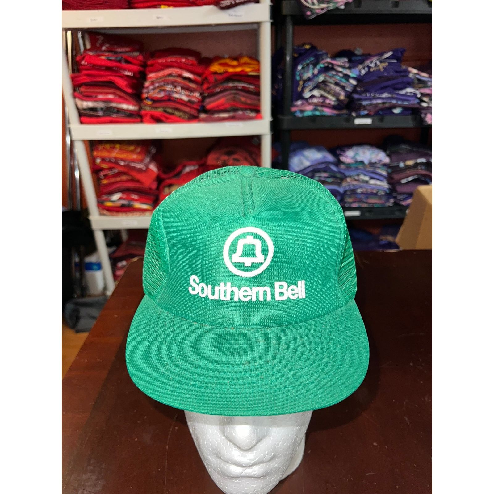 Vintage Vintage Southern Bell Snapback Green Trucker Hat VTG 80s OS Size ONE SIZE - 2 Thumbnail