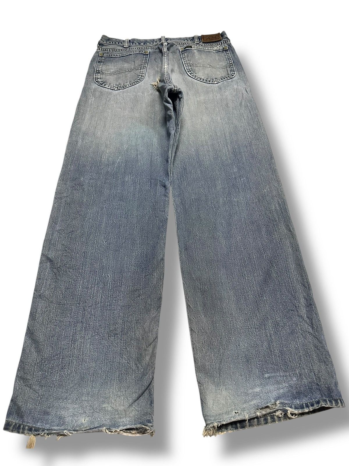 Vintage Lee Distressed Jeans Baggy Loose Style Faded Wash