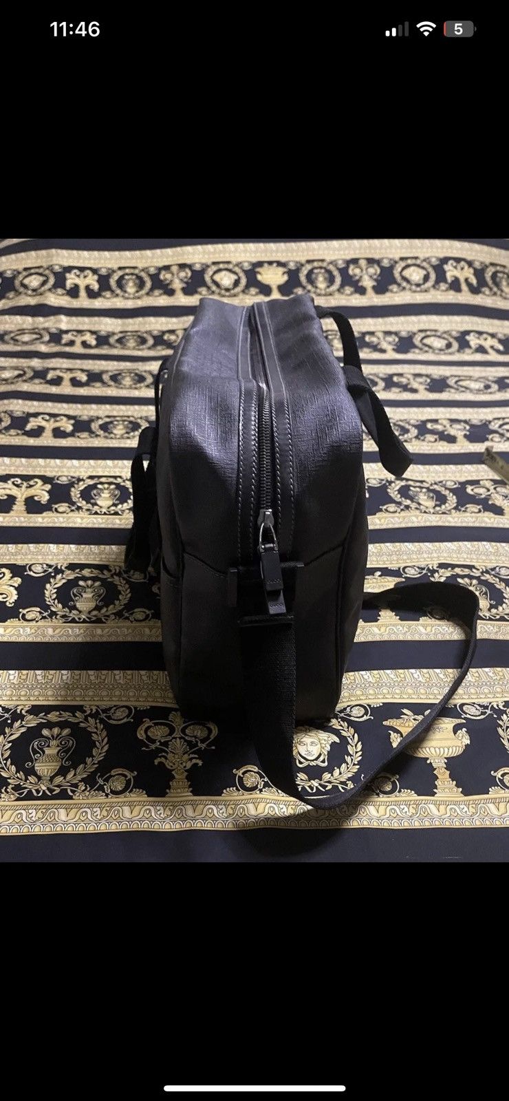 Gucci 100% AUTH GUCCI DUFFEL INTERLOCKING GG SAFFIANO LEATHER BAG Size ONE SIZE - 6 Thumbnail