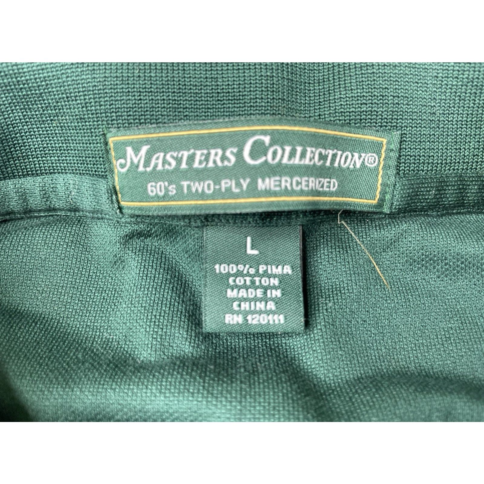 Vintage Masters Polo Golf Shirt L Mens Green 60s 2-Ply Mercerized Augusta Vintage Collection Size US L / EU 52-54 / 3 - 3 Thumbnail