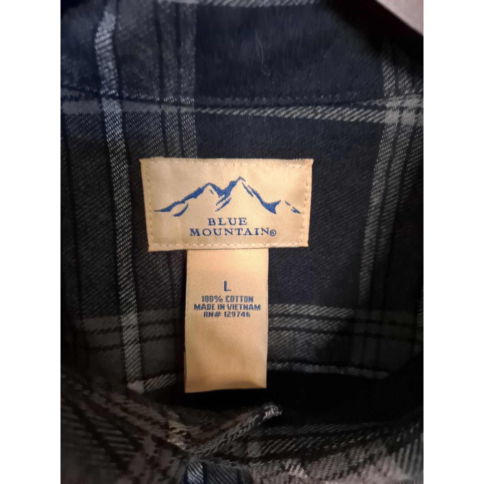 Other Blue Mountain Dark Blue Flannel Button Up Shirt Size Large Size US L / EU 52-54 / 3 - 2 Thumbnail