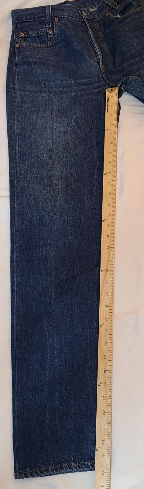 Levi's Levis 501 29x34 Blue Jeans Student Fit 2001 Y2K Made USA Size US 29 - 5 Thumbnail