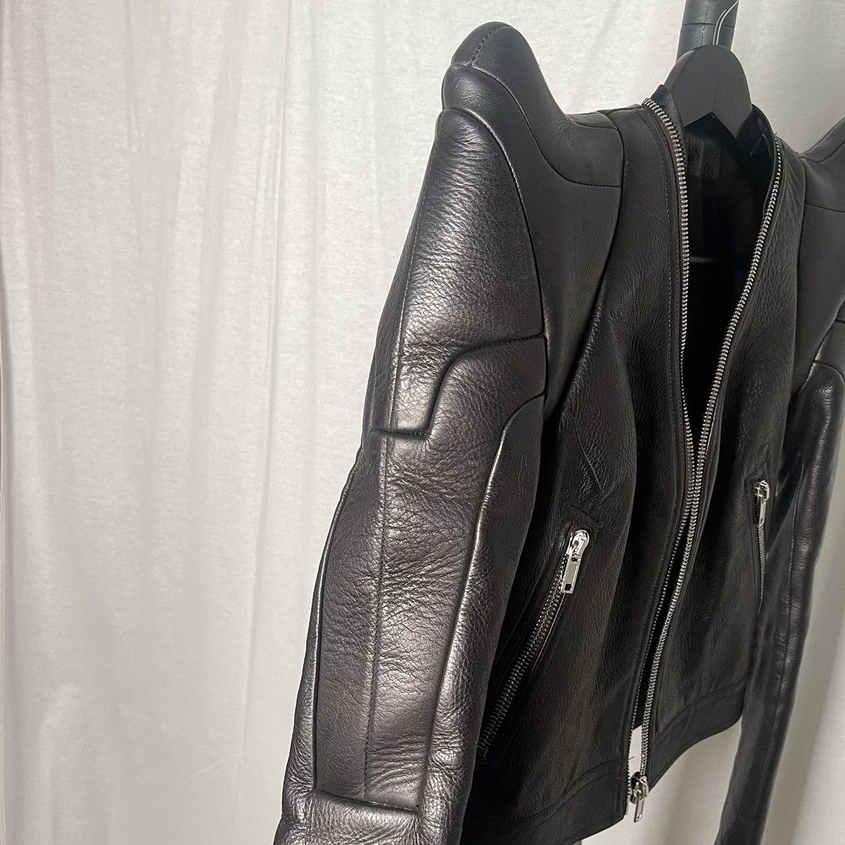 Rick Owens Rick Owens FW20 1:1 SAMPLE Cropped Klaus Tec Leather Jacket Size US XXS / EU 40 - 4 Thumbnail