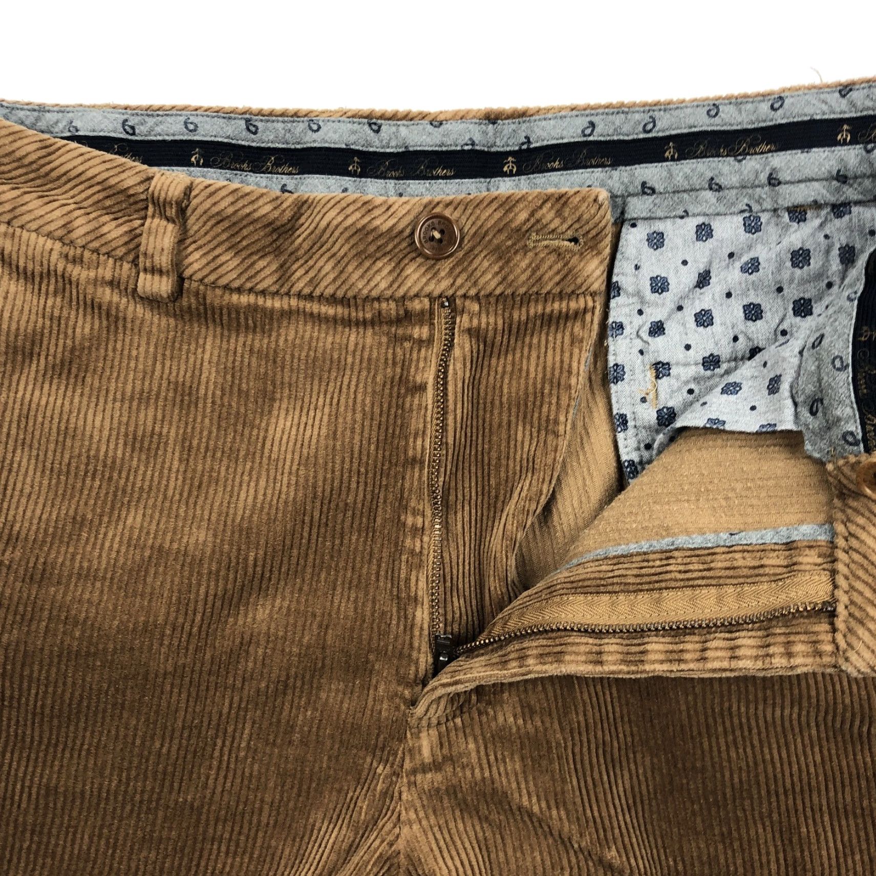Brooks Brothers Brooks Brothers Clark Fit Men's Corduroy Pants W34 L32 Brown Flat Front Casual Size US 34 / EU 50 - 5 Thumbnail