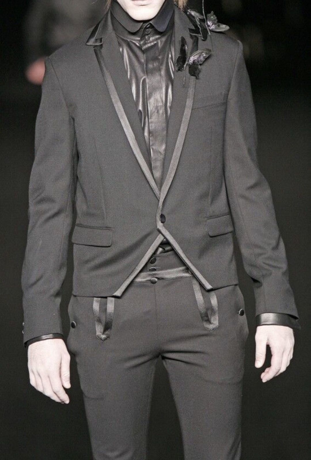 Dior Dior Homme RUNWAY AW08 Mandarin Collar Waxed Shirt By KVA Size US XS / EU 42 / 0 - 2 Thumbnail