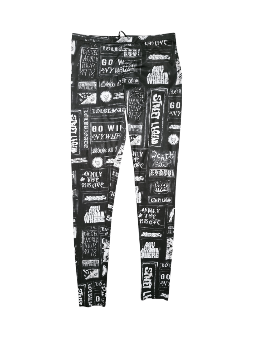 Diesel Black Printed Leggings Diesel Size 27" / US 4 / IT 40 - 1 Thumbnail