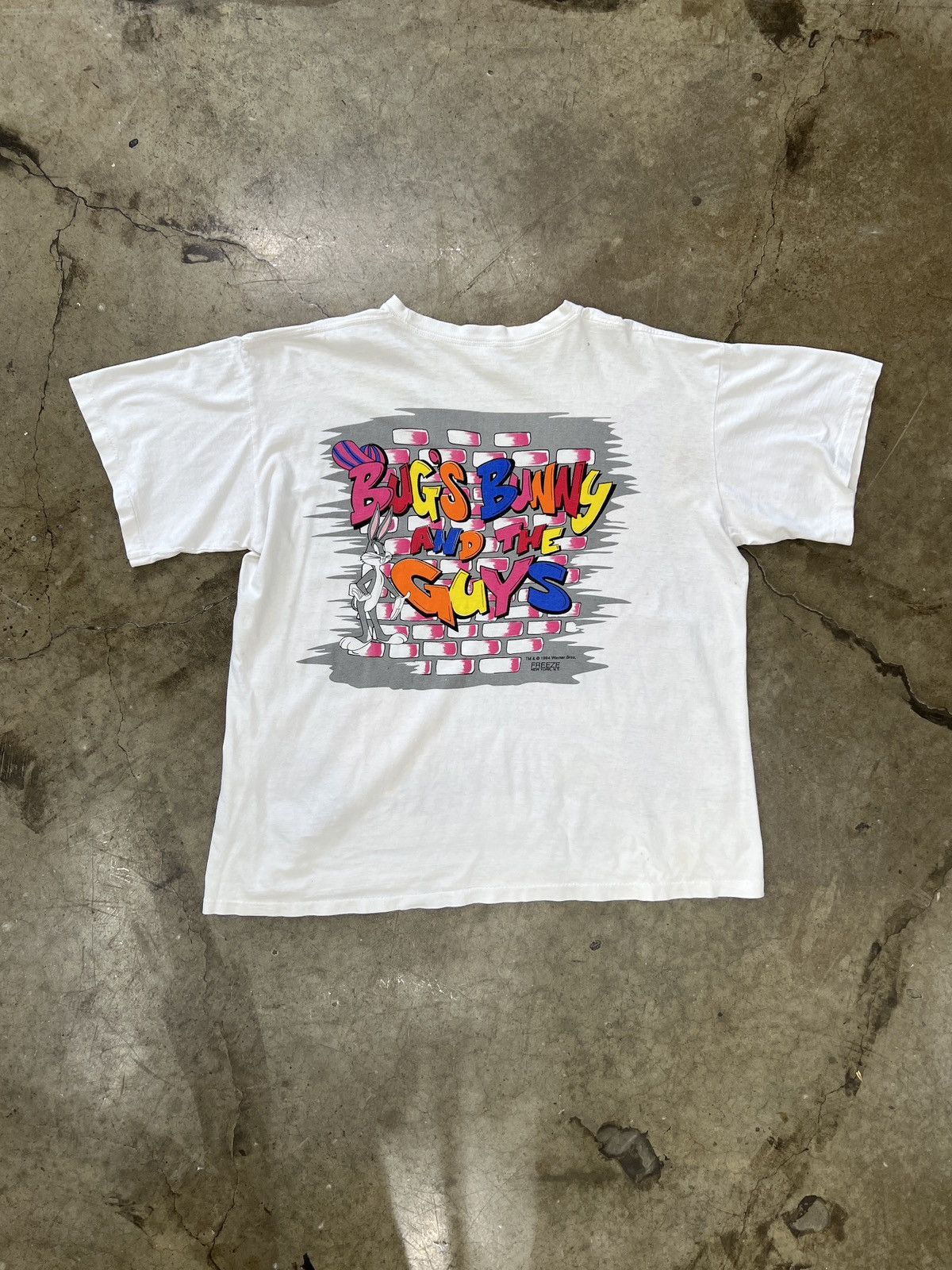 Warner Bros Vintage AOP 1994 Looney Tunes Tweety Bugs Bunny Tee XXL Size US XXL / EU 58 / 5 - 5 Thumbnail