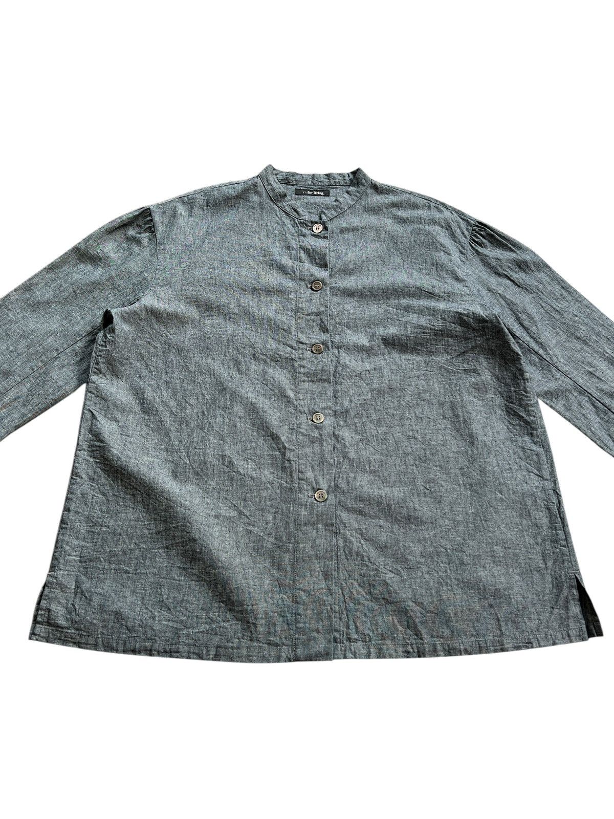 Yohji Yamamoto 1990s Y’s For Living Mandarin Collar Light Outer Size L / US 10 / IT 46 - 8 Thumbnail
