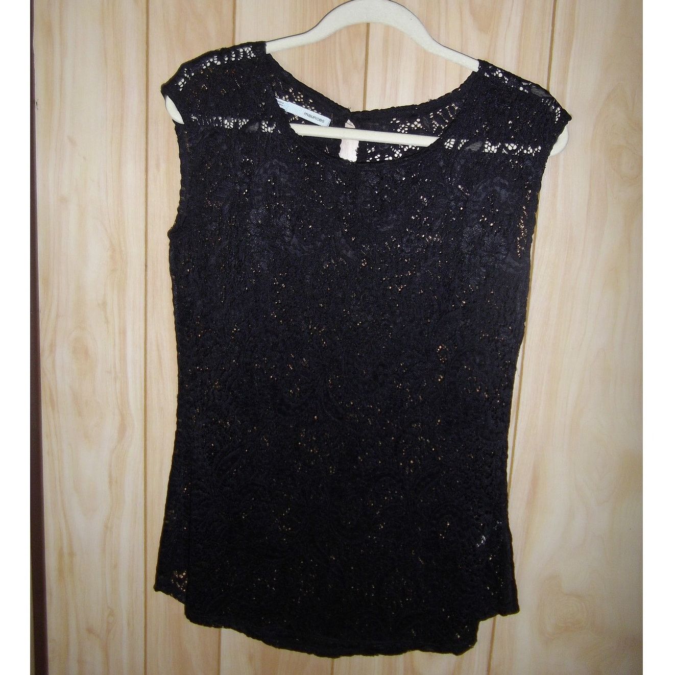 Other Maurices Vintage Black Scoop Neck Sleeveless Lace Top M Size M / US 6-8 / IT 42-44 - 1 Thumbnail