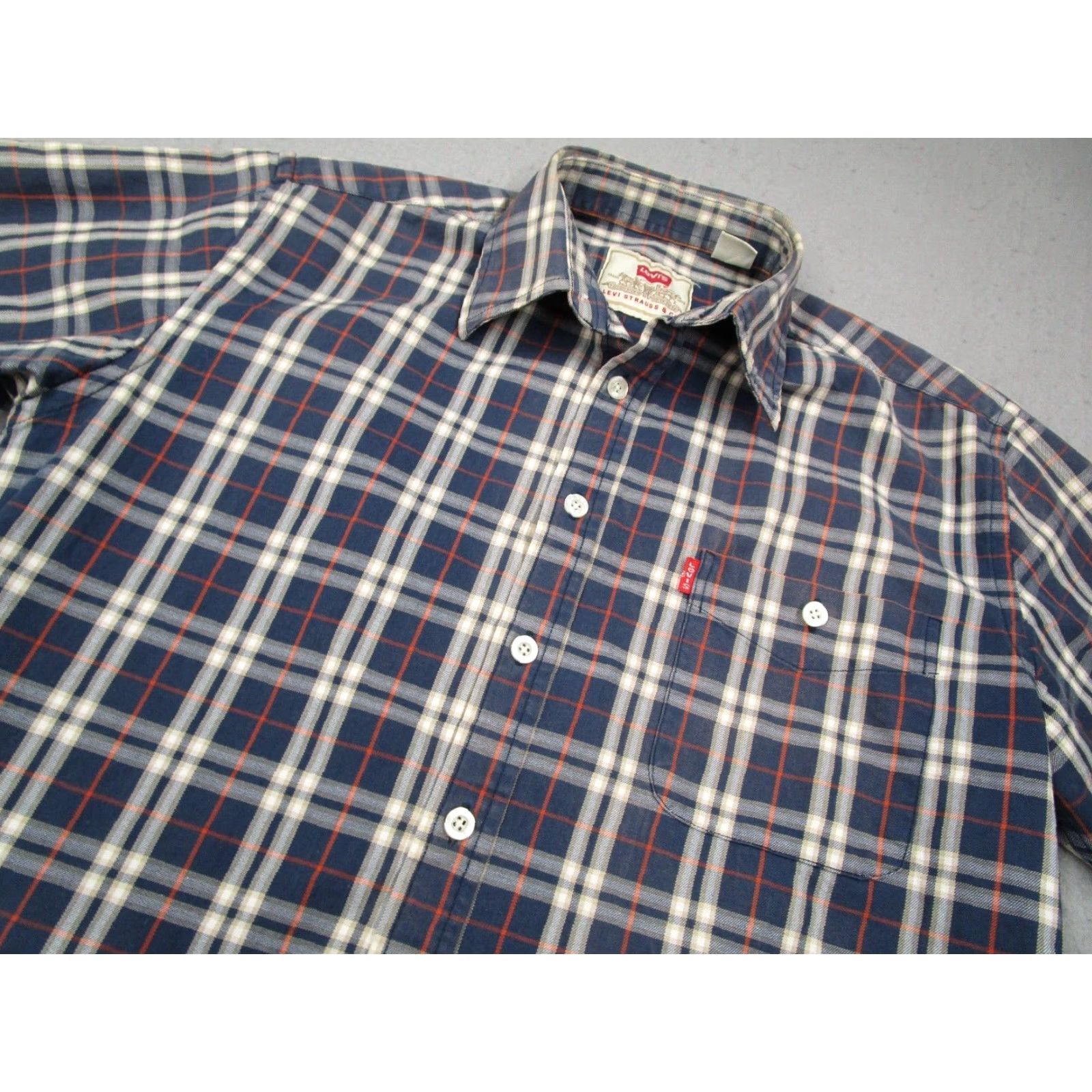 Levi's VINTAGE Levi's Shirt Mens L Blue Plaid Long Sleeve Button-Up Workwear Casual Western 90s Cowboys Mens Size US L / EU 52-54 / 3 - 2 Thumbnail