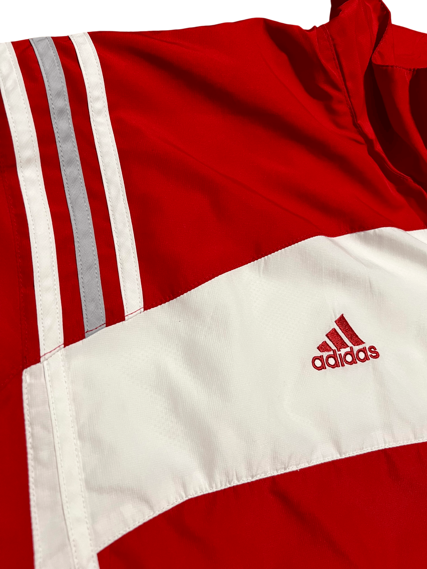 Adidas Adidas Track Jacket Y2K Red 3 Stripe Windbreaker Jacke Size US XL / EU 56 / 4 - 3 Thumbnail