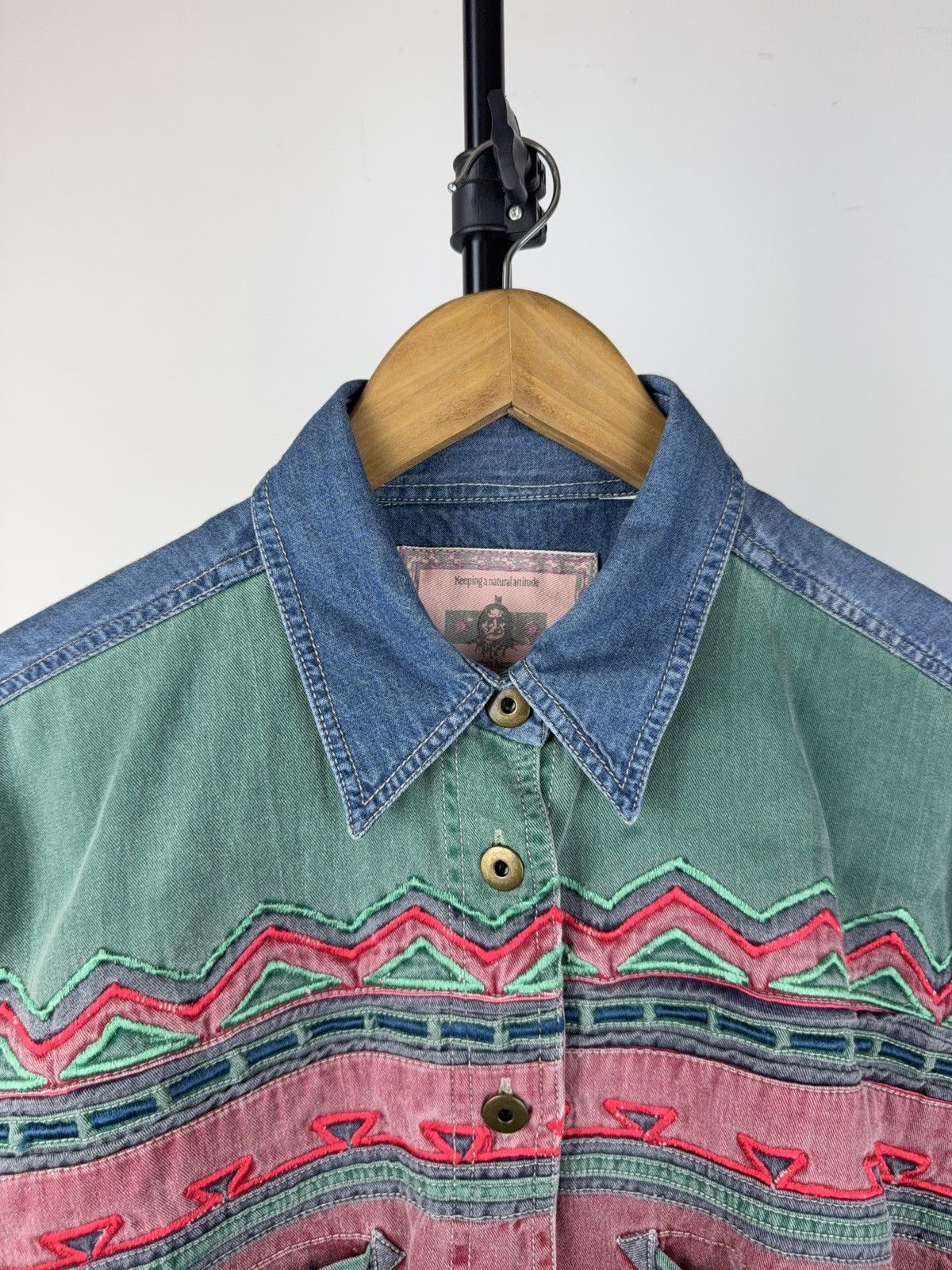 Cowboy Equipment Vintage 90s Western Cowboy Retro Native Cotton Shirt Size US L / EU 52-54 / 3 - 3 Thumbnail