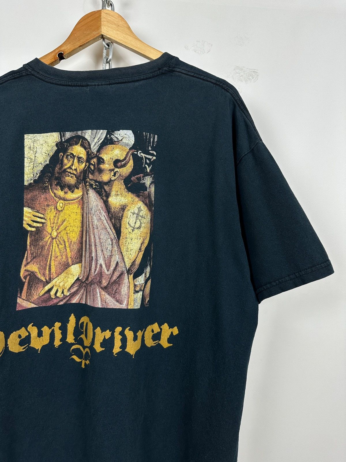 Band Tees Vintage DevilDriver God And Devil Faded Black Band T-Shirt Size US XL / EU 56 / 4 - 6 Thumbnail