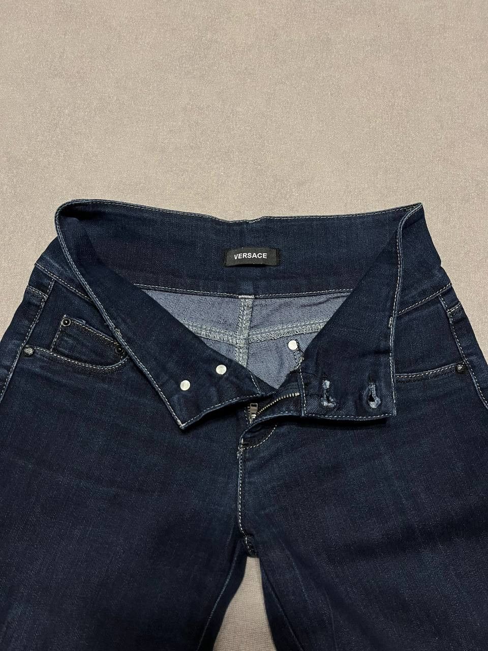 Versace Crazy Flared Versace Jeans Couture Blue Navy Vintage Women`s Size 26" / US 2 / IT 38 - 12 Thumbnail