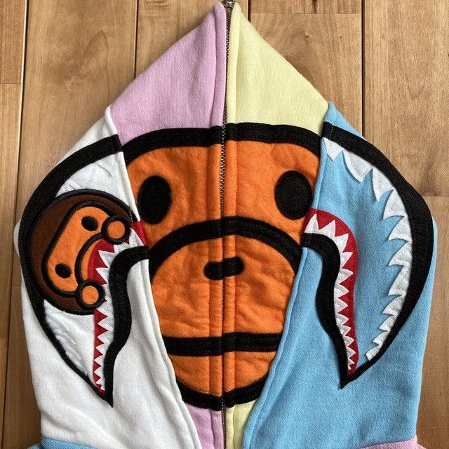 Bape BAPE Milo Shark Full Zip Hoodie a bathing ape candy color Size US XL / EU 56 / 4 - 3 Thumbnail
