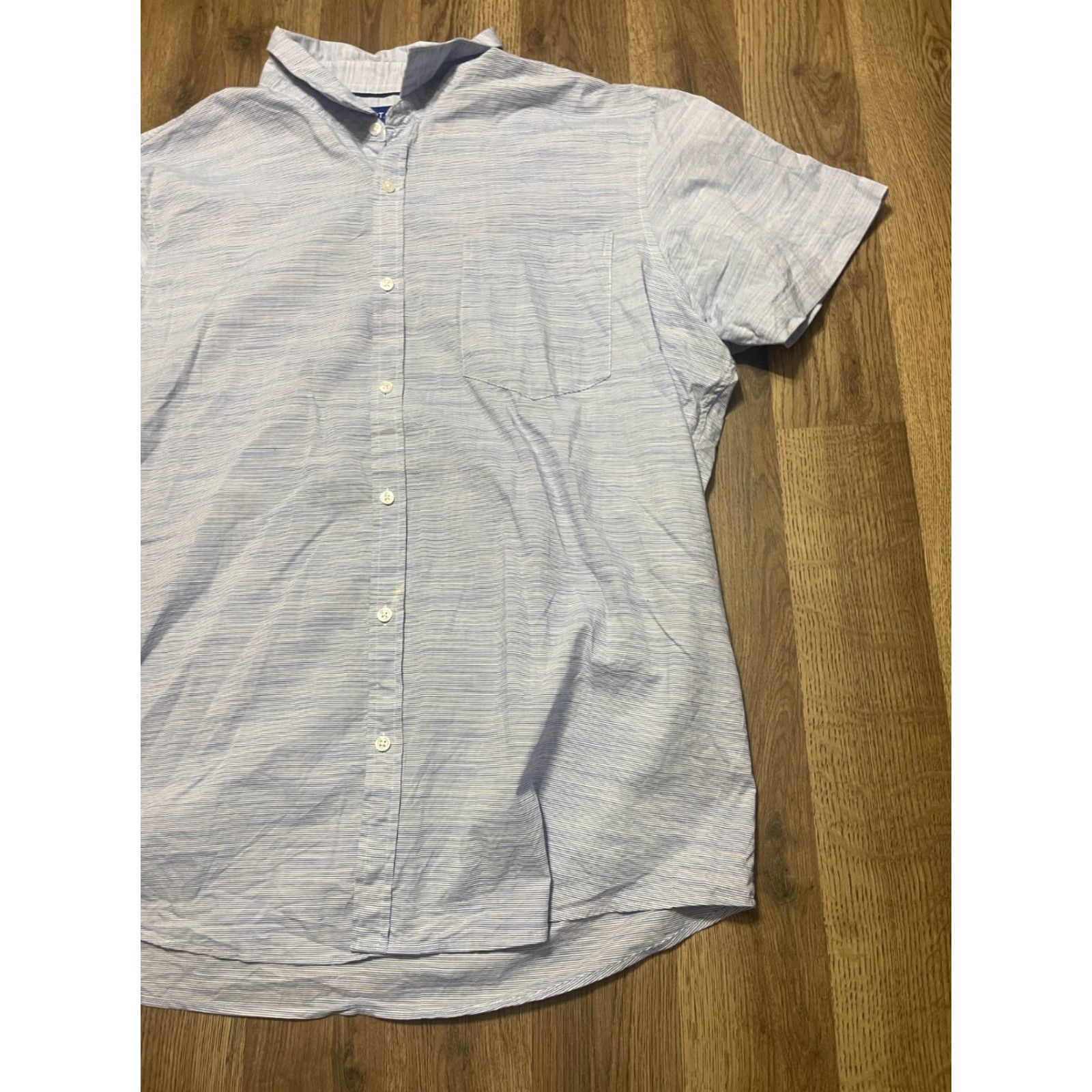 Apt. 9 Apt. 9 Shirt Men's XXL Blue Short Sleeve Button Up Slim Fit Premier Flex Size US XXL / EU 58 / 5 - 4 Thumbnail
