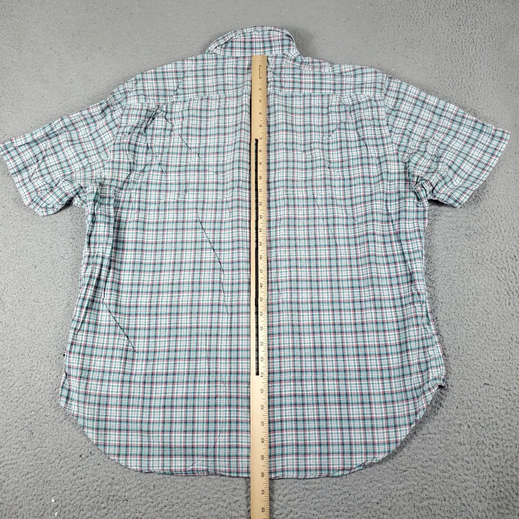 Nautica Nautica Shirt Mens XL Green Plaid Button-Up Short Sleeve Casual Classic Shirt - White Cotton, Regular Fit, Button-Down Collar, Nautica Brand, Adults Size US XL / EU 56 / 4 - 6 Thumbnail