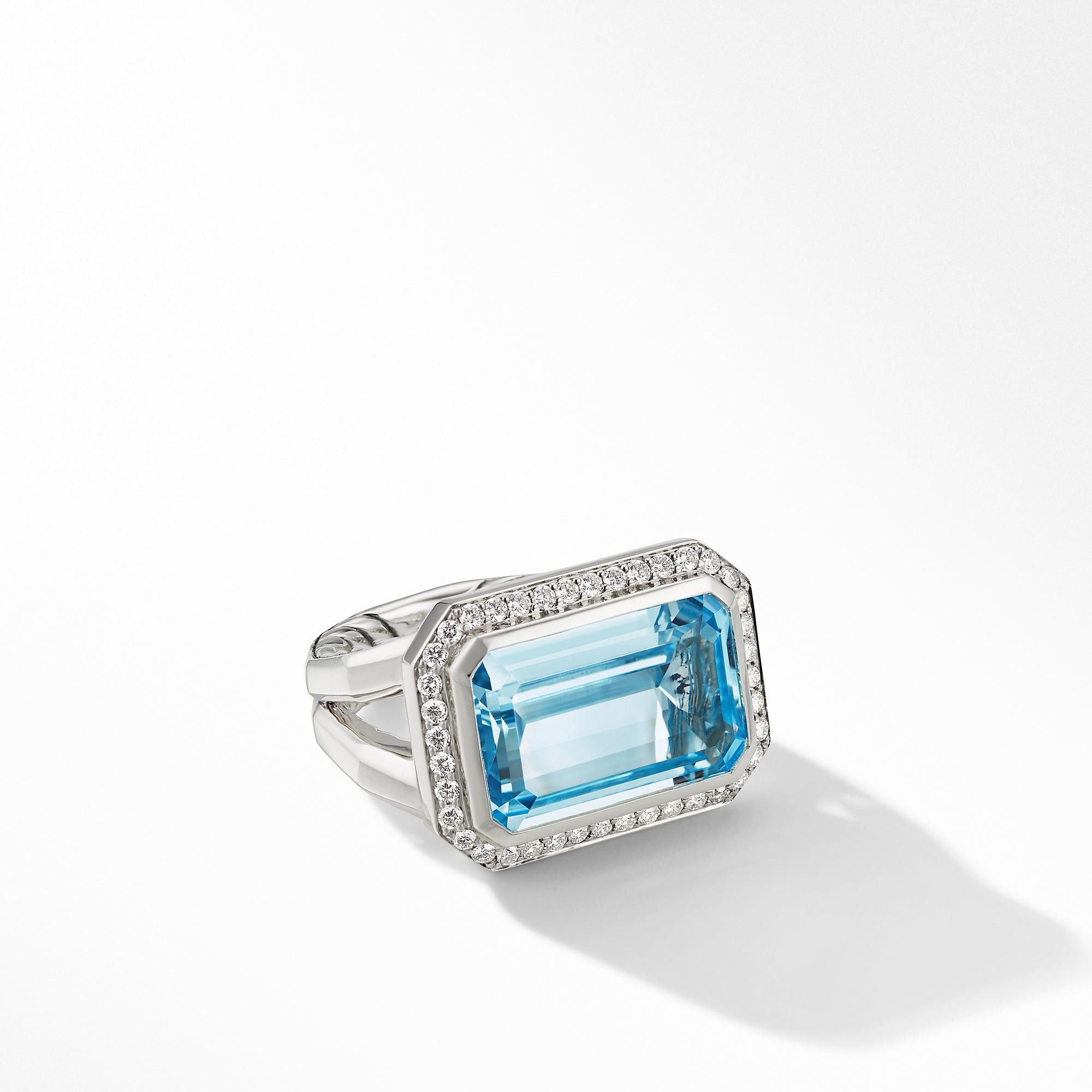 David Yurman o1w1db10325 Novella Statement Ring with Blue Topaz Diamonds Size ONE SIZE - 1 Preview
