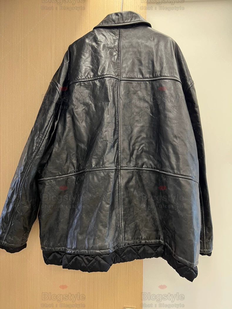 Balenciaga Balenciaga Crushed Distressed Vintage Leather Jacket Size US S / EU 44-46 / 1 - 7 Thumbnail