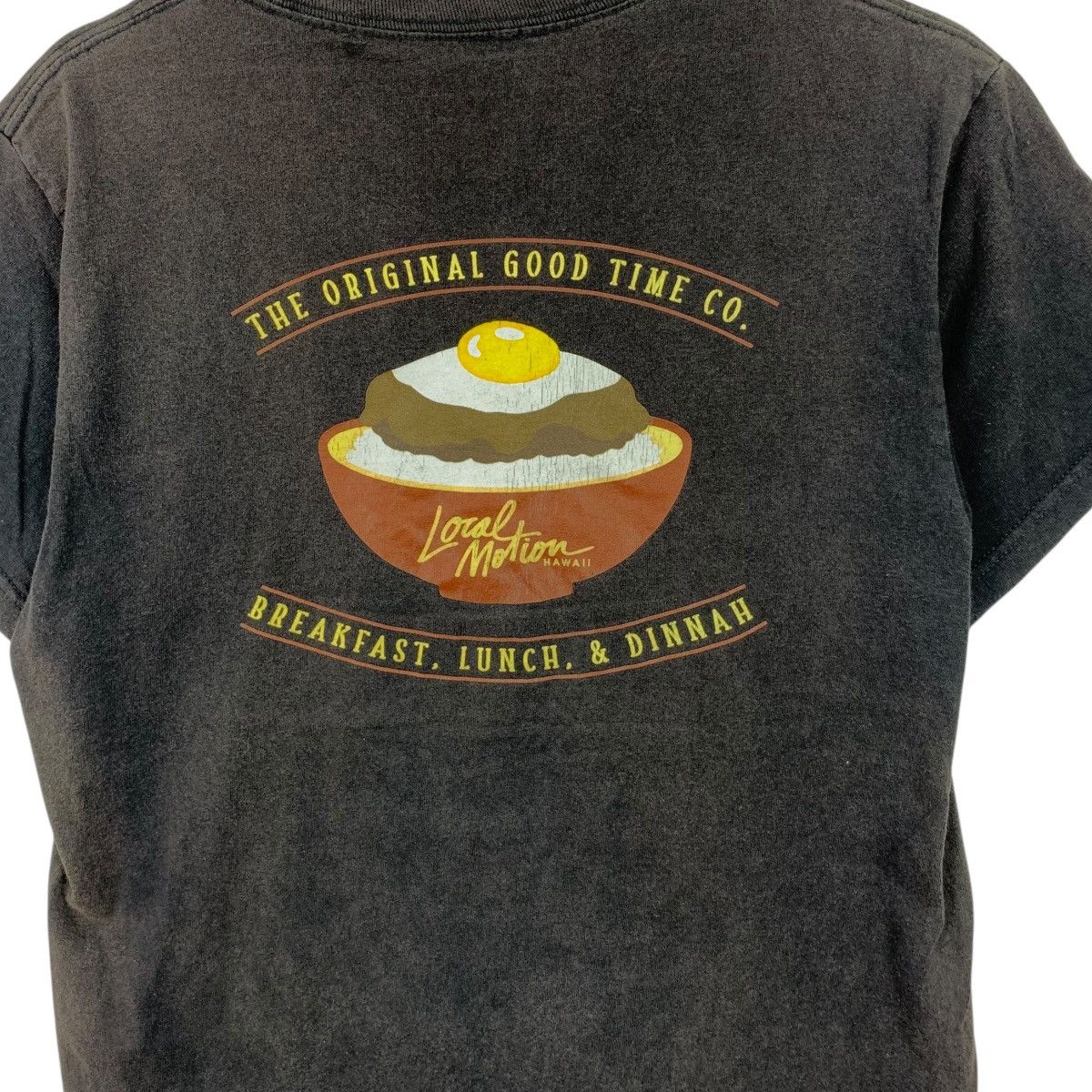 Vintage LOCAL MOTION HAWAII Breakfast Natural Faded Tee Shirt Size US M / EU 48-50 / 2 - 5 Thumbnail