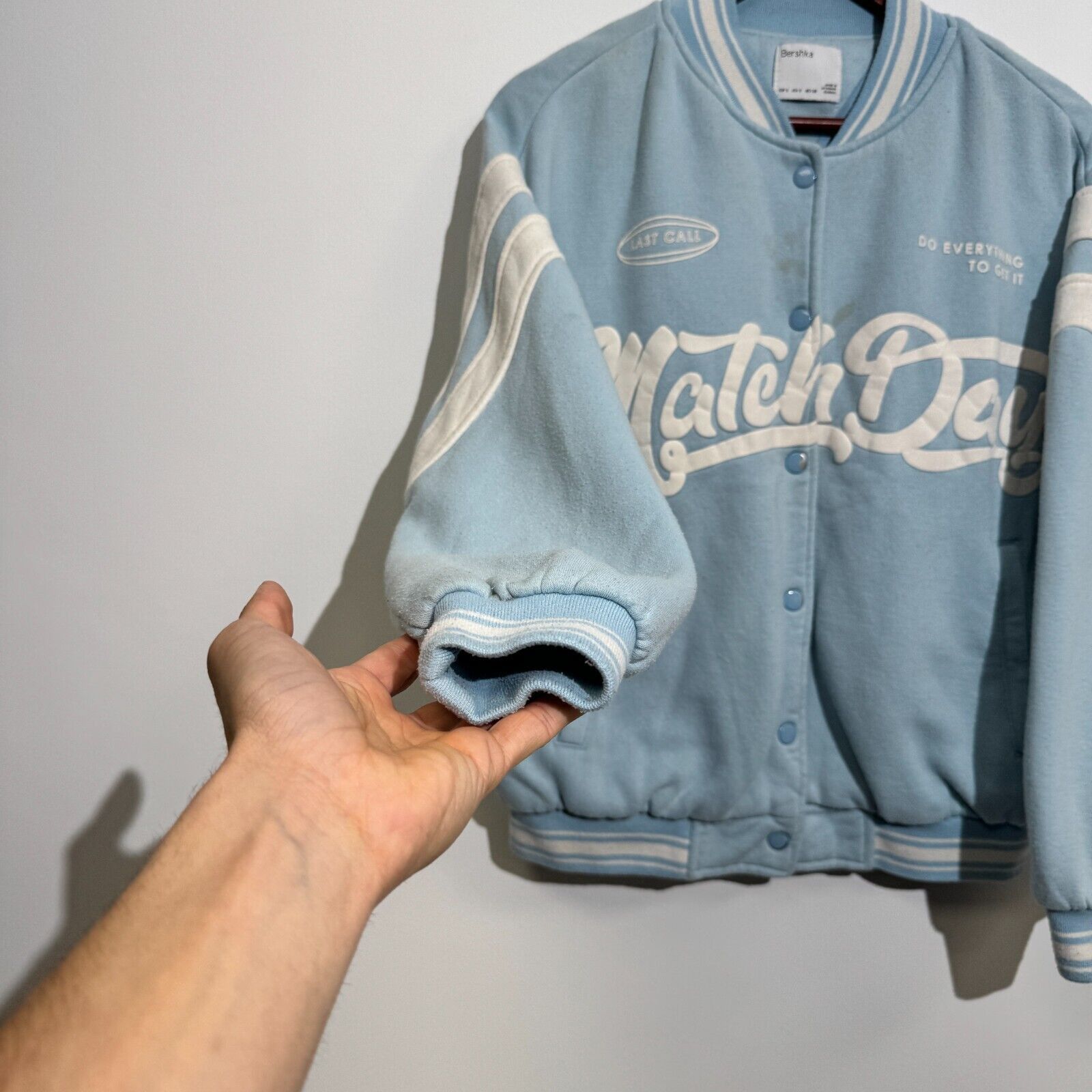 Vintage Vintage Unisex Baby Blue Cotton Jacket Size S Regular Fit Size US S / EU 44-46 / 1 - 5 Thumbnail