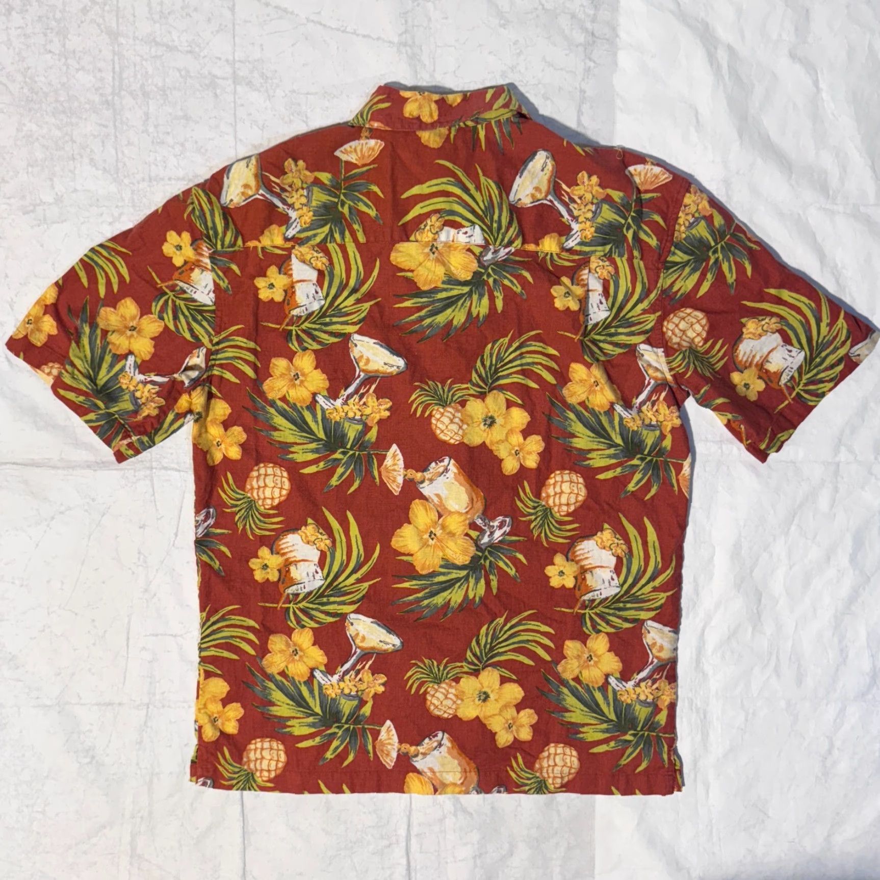 High Sierra High Sierra Shirt S Red Hawaiian Linen Blend Pineapple Piña colada Print Mens Size US S / EU 44-46 / 1 - 4 Thumbnail