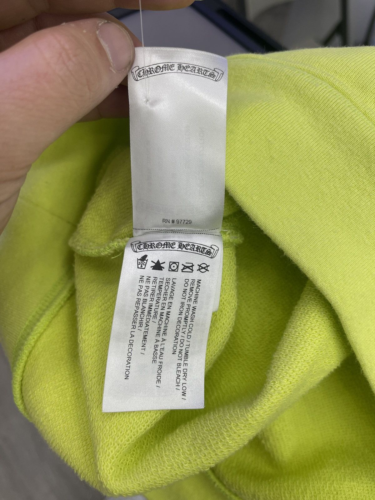 Chrome Hearts Chrome Hearts Link (lime) Hoodie Size US S / EU 44-46 / 1 - 5 Thumbnail