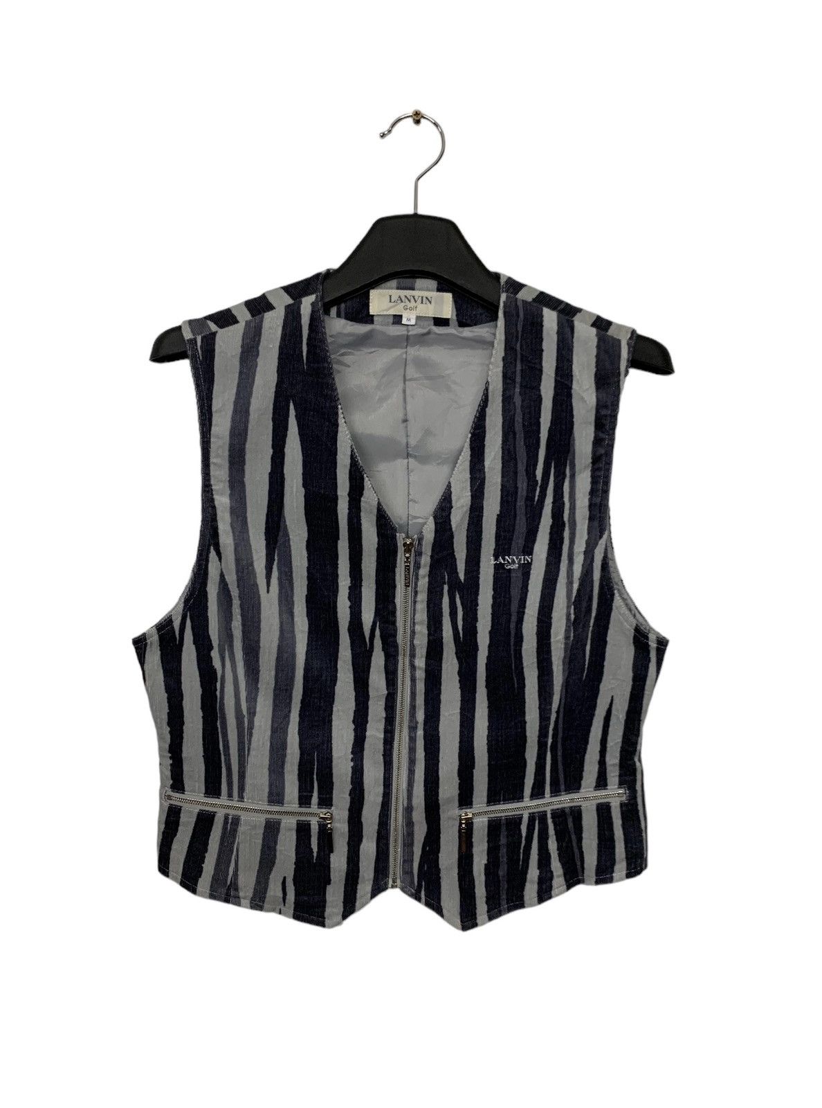 RARE VINTAGE LANVIN GOLF VESTS DOUBLE POCKET - Main Image