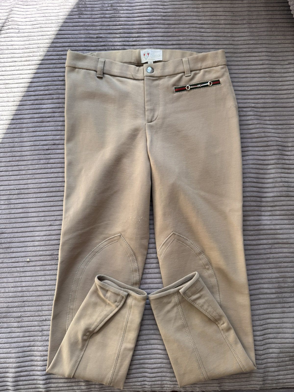 Gucci Gucci Equestrian Bondage Pants Women’s 38IT Sand designer Size 26" / US 2 / IT 38 - 8 Thumbnail