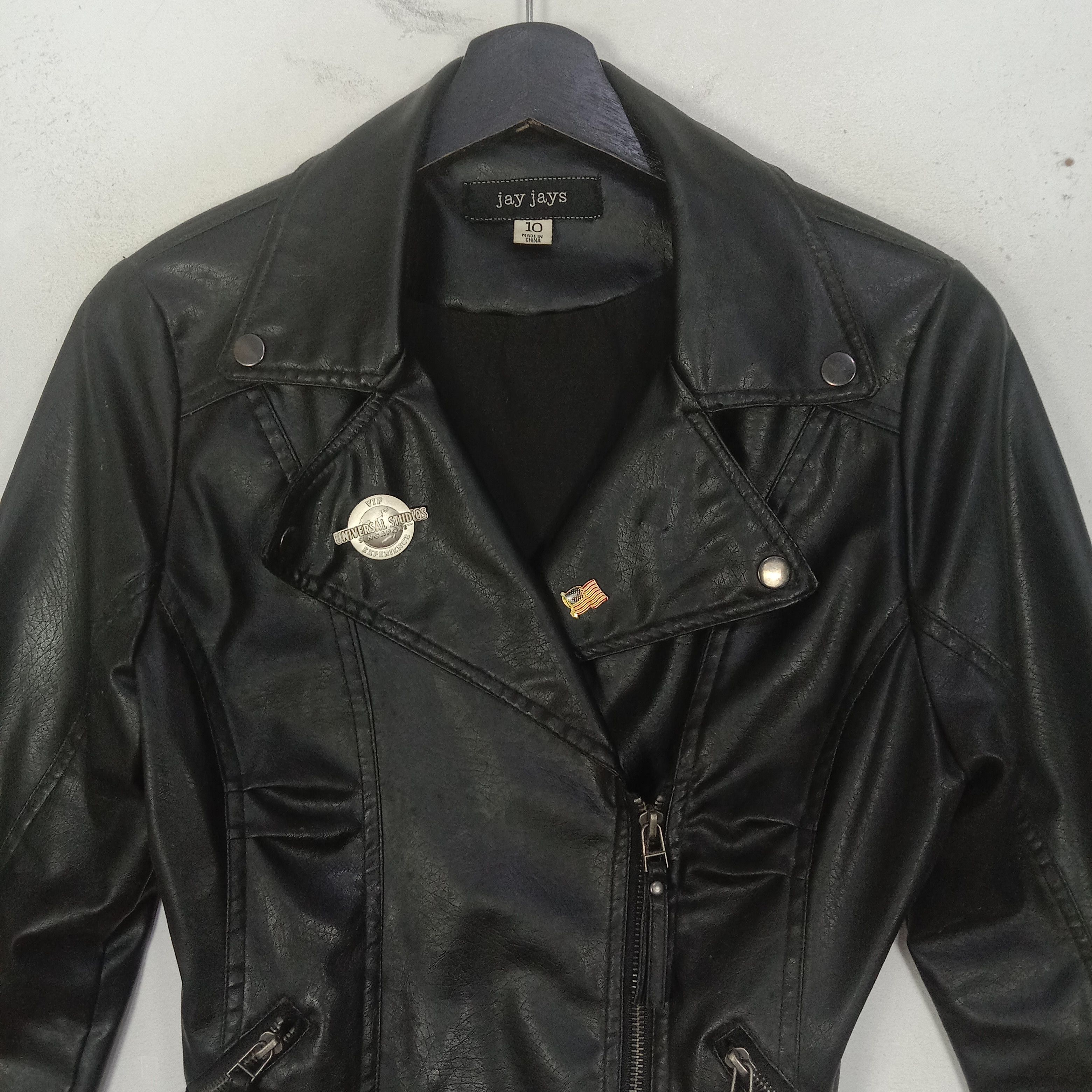 Japanese Brand Jay Jays Black Faux Double Collar Jacket Size XS / US 0-2 / IT 36-38 - 2 Thumbnail
