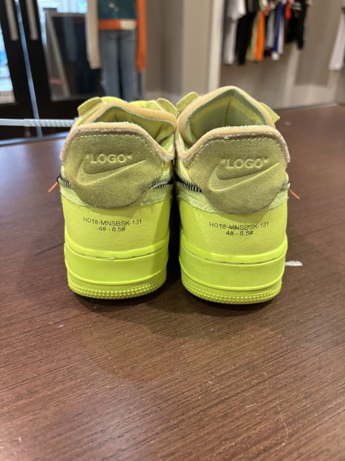Nike × Off-White Nike Off-White Air Force 1 Low ‘Volt’ Size US 8 / EU 41 - 6 Thumbnail