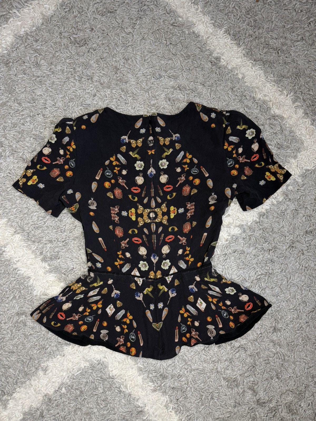 Alexander McQueen Archive Alexander McQueen Silk/Viscose Obsession Talisman Size S / US 4 / IT 40 - 3 Thumbnail