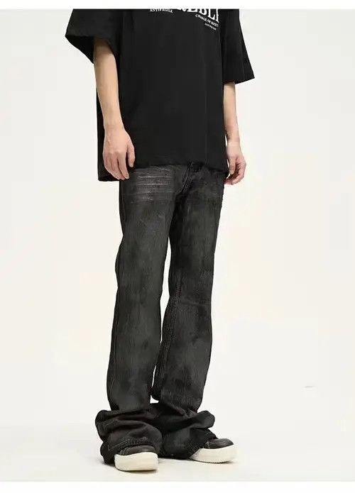 Designer × Japanese Brand × Jean paint wax faded flared jeans Size US 29 - 4 Thumbnail