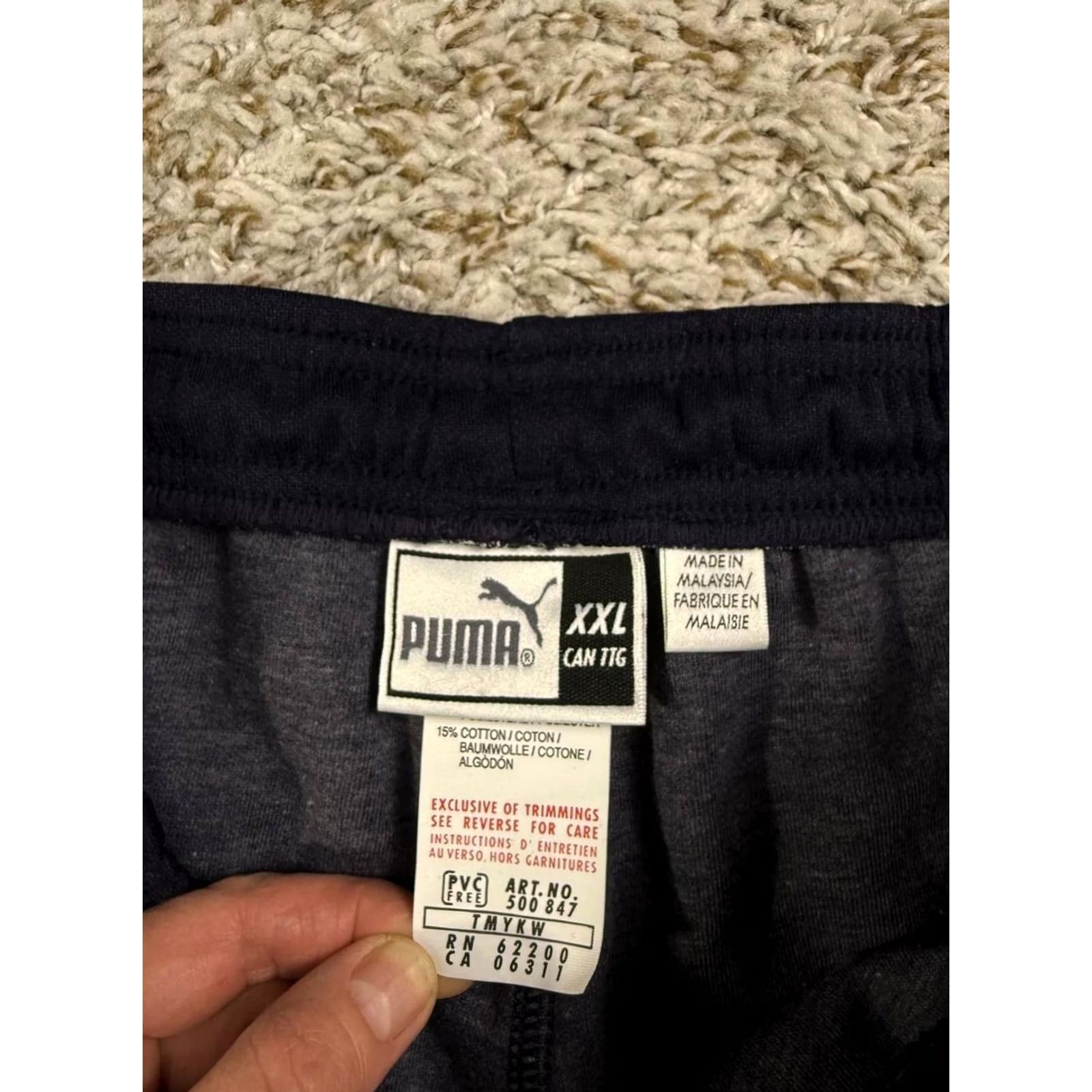 Puma VINTAGE PUMA Track Pants Men 2XL Black Side Stripe Running Jogging Athletic Trousers Size US 39 - 7 Thumbnail