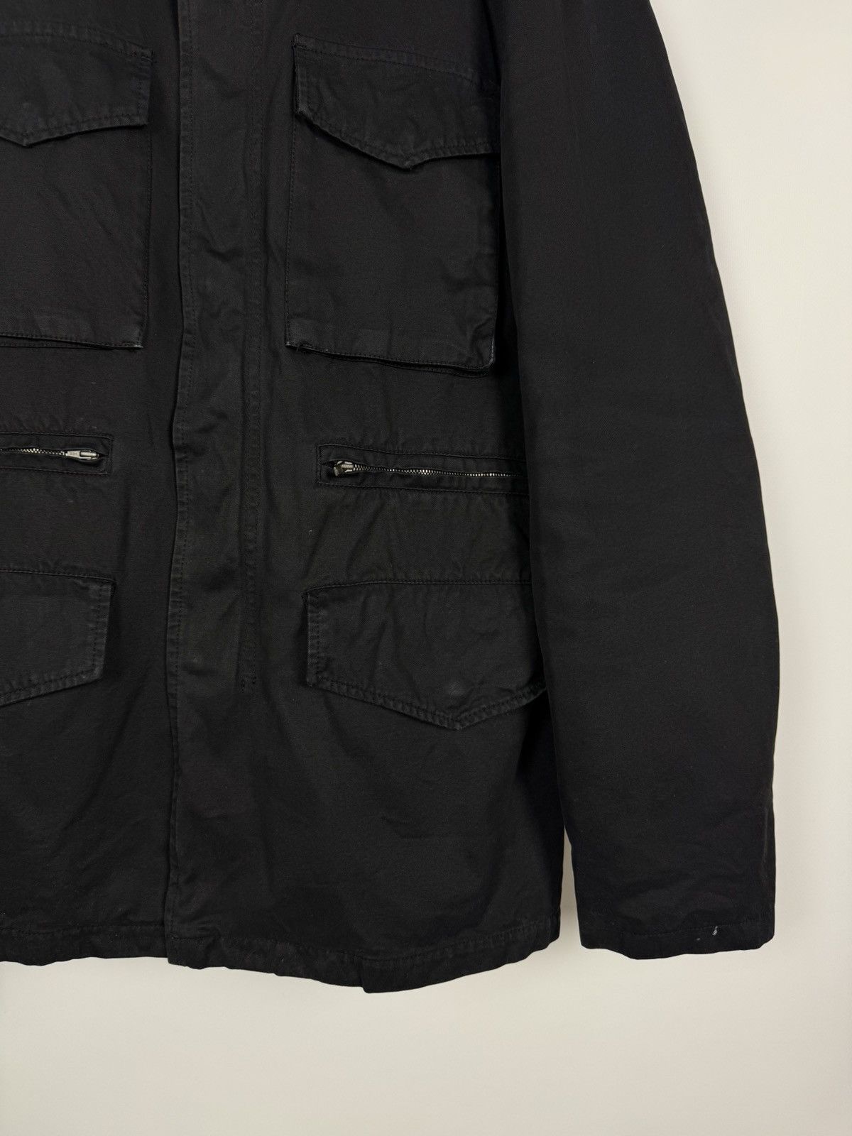 Joseph Joseph Washed Cotton Military Style Black Jacket Size US M / EU 48-50 / 2 - 9 Thumbnail