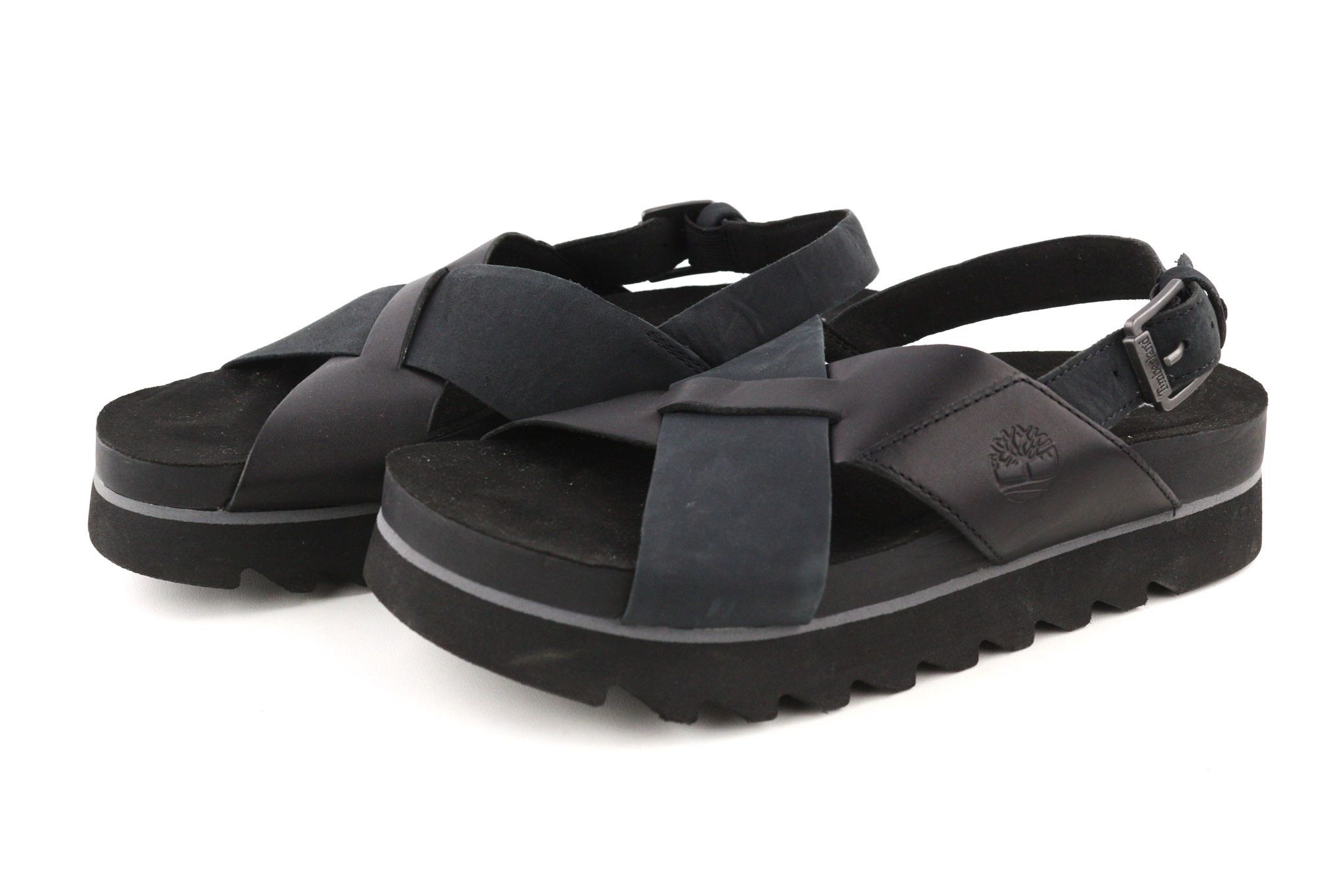 Timberland A23FE-A5734 EU37/38 Black Leather Summer Sandals 81144 Size US 7 / IT 37 - 2 Thumbnail