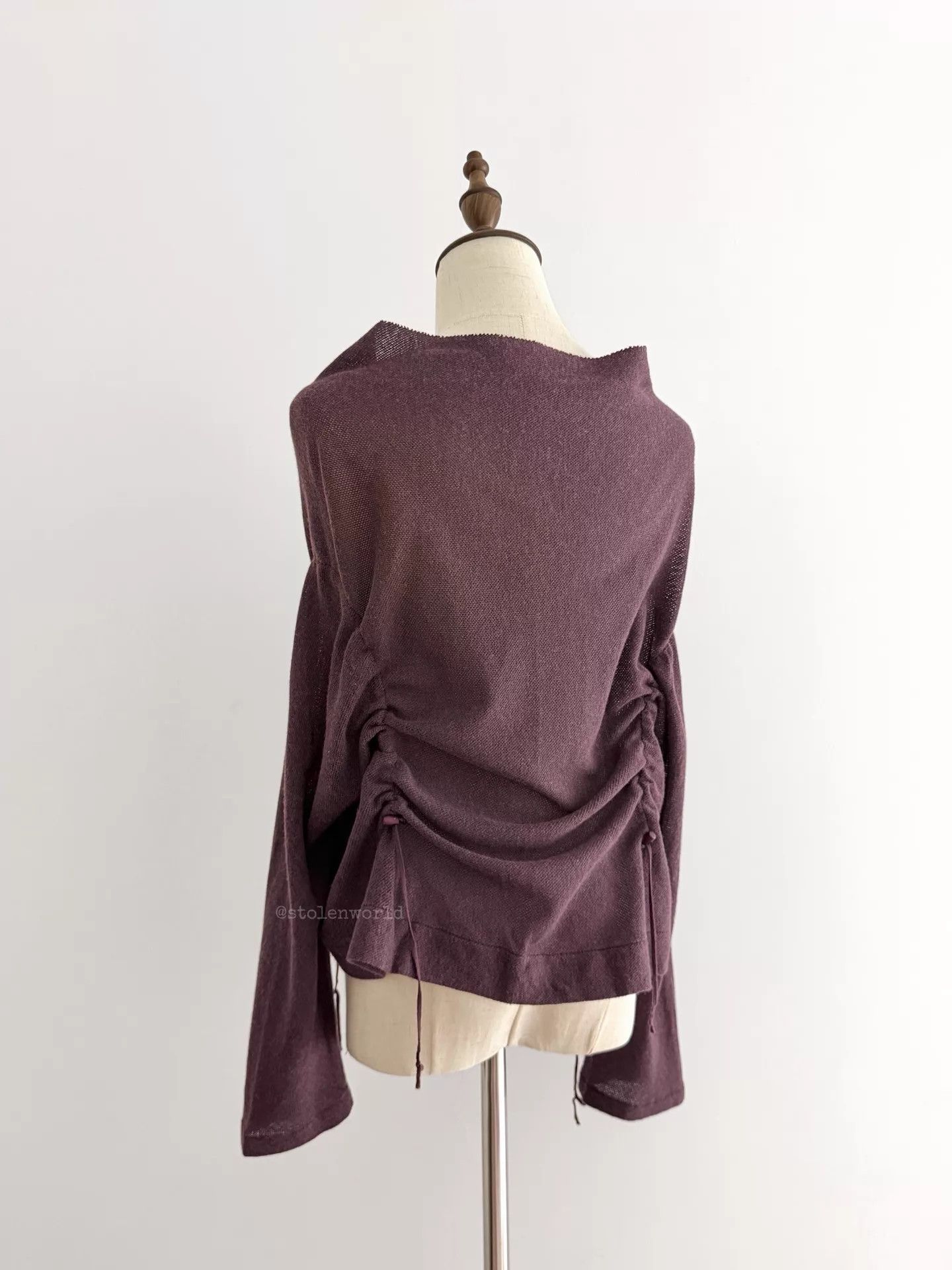 Y's Y's Drawstring Deformed Lightweight Cotton-Wool Top Size 3 Size L / US 10 / IT 46 - 4 Thumbnail
