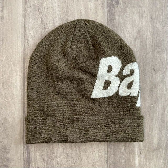 Bape BAPE LOGO Beanie Knit Cap Olive a bathing ape Size ONE SIZE - 2 Thumbnail