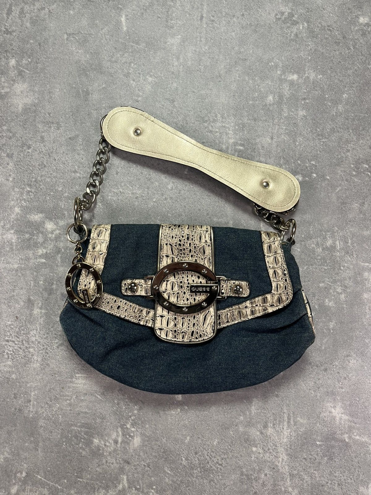 Guess 00s Guess Denim Buckle Y2K Bag Size ONE SIZE - 3 Thumbnail