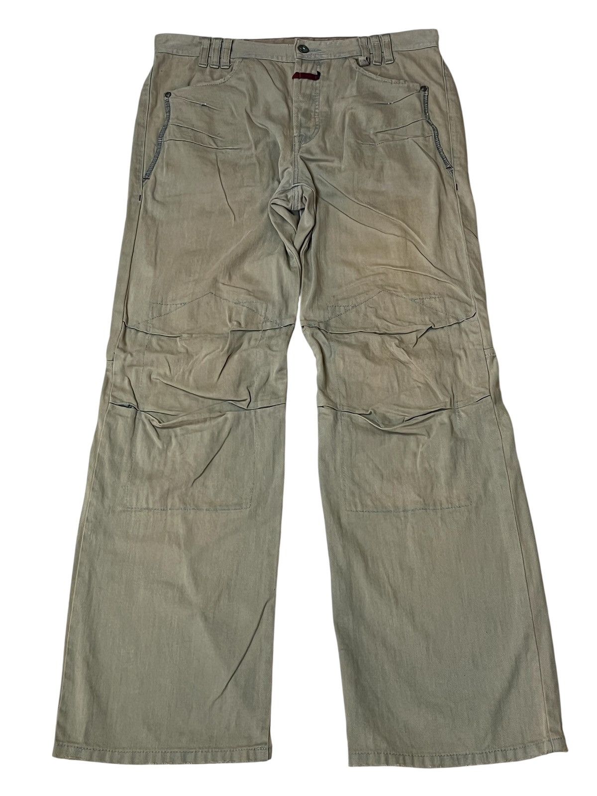 Marithe + Francois Girbaud BAGGY🔥MARITHE FRANCOIS GIRBAUD double knee faded jeans Size US 35 - 2 Thumbnail