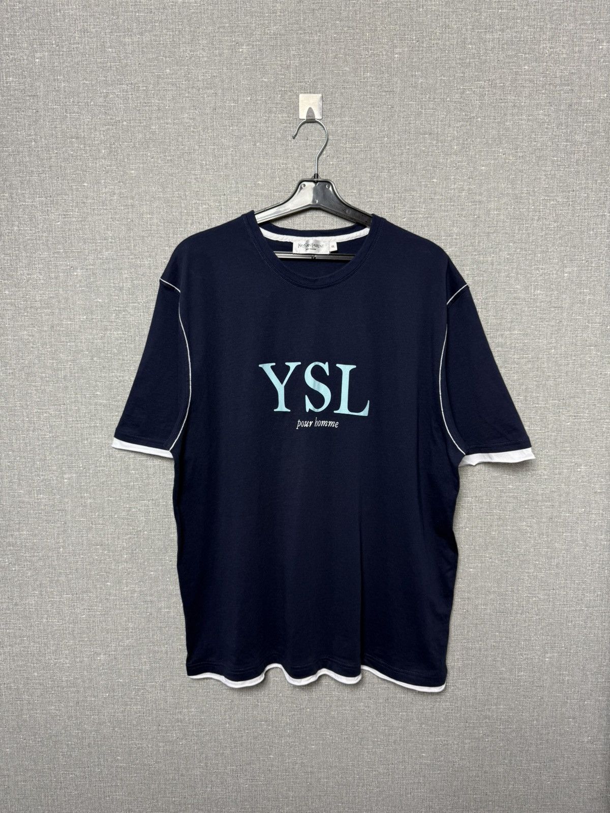 Vintage Yves Saint Laurent Big Logo Tee Men