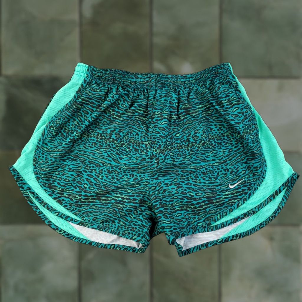 Nike Nike Running Shorts Womens M Green Dri-Fit Lined Elastic Waist Athletic Size 31" - 1 Thumbnail
