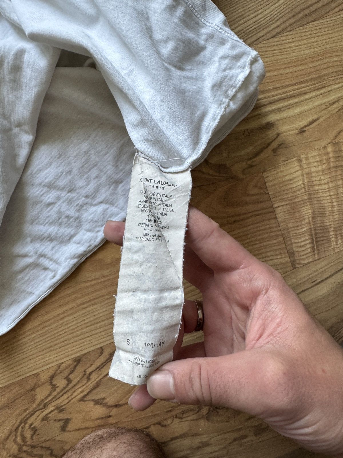 Saint Laurent Paris Saint Laurent Paris Logo Tee Size US S / EU 44-46 / 1 - 3 Thumbnail
