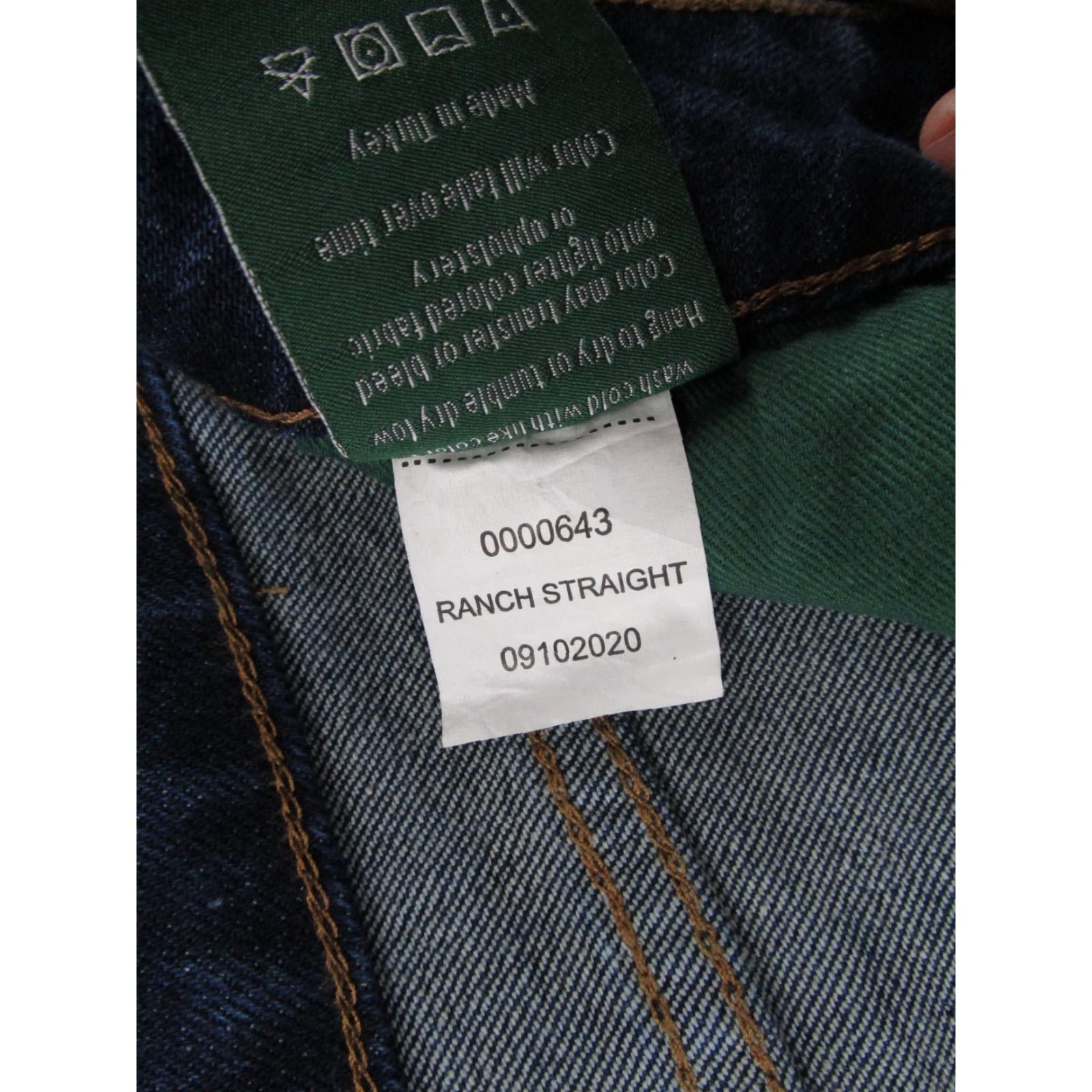 Tecovas Tecovas Jeans Straight Dark Blue Denim Mens Regular 42x34 5-Pocket Design Comfort Stretch Vintage? No, Not Vintage Orange? Wait no. Size US 42 / EU 58 - 6 Thumbnail