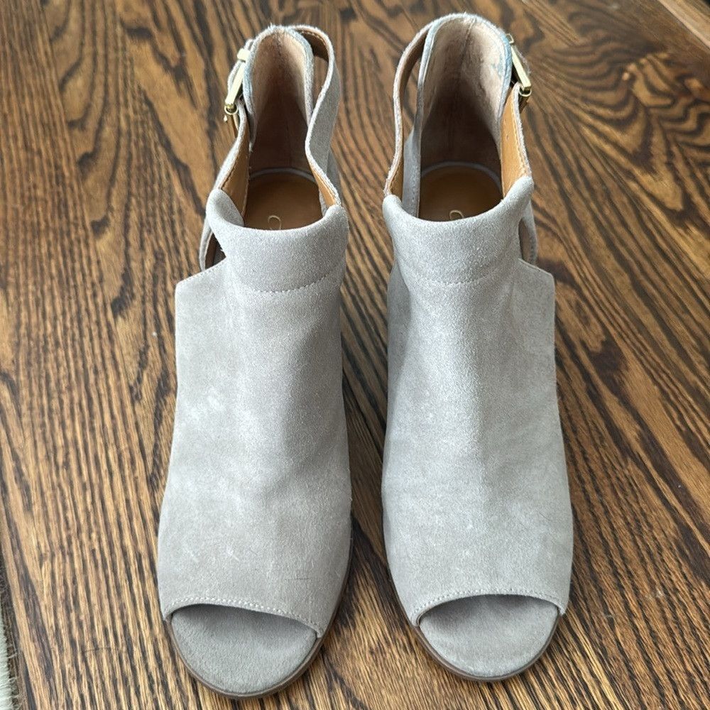 Other Arturo Chiang ‘Cordeliah' Split Shaft Peep Toe Suede Bootie Size US 9 / IT 39 - 3 Thumbnail