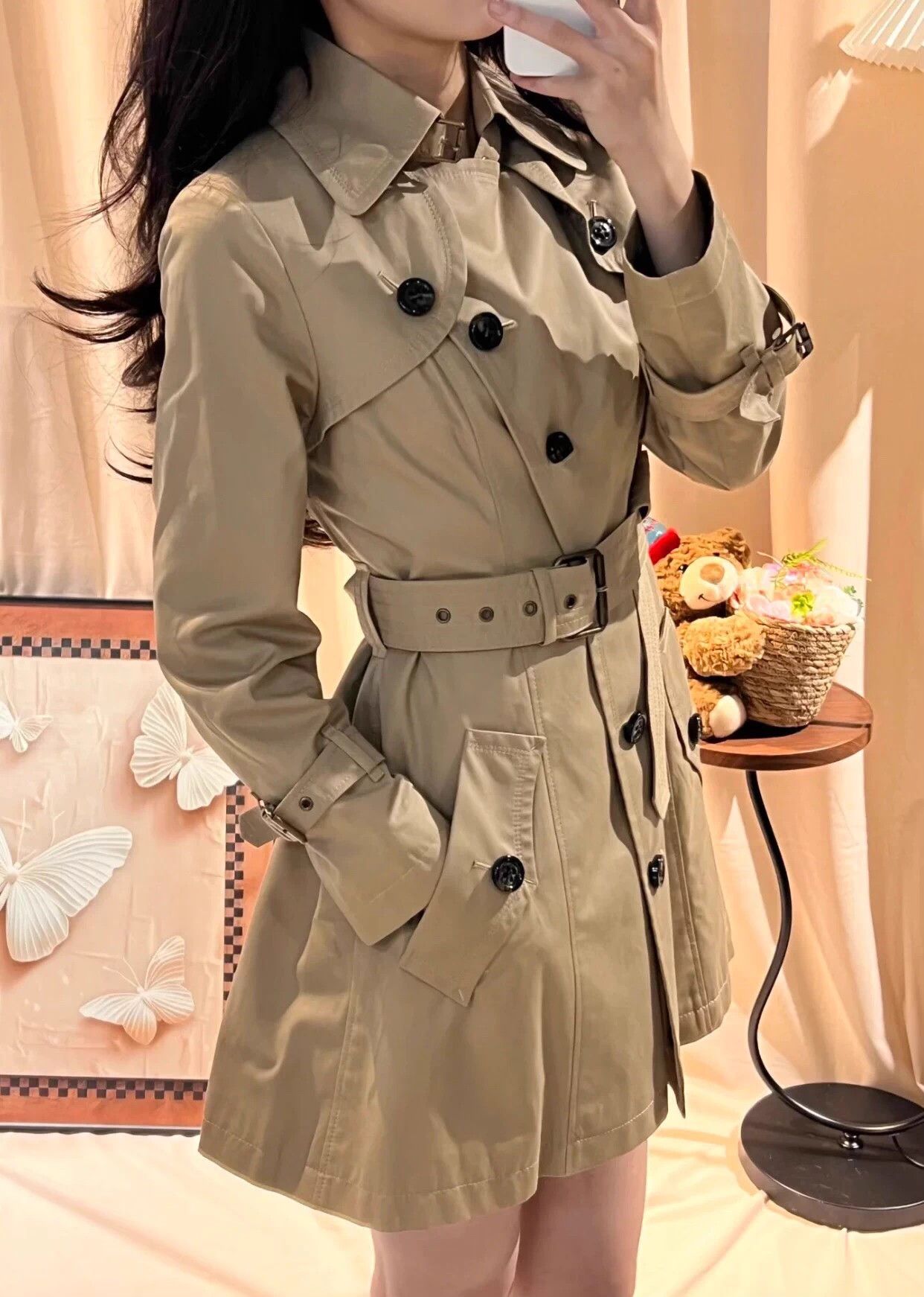 Burberry Burberry Trench Women's Khaki Horseferry Check UK8 Size S / US 4 / IT 40 - 2 Thumbnail