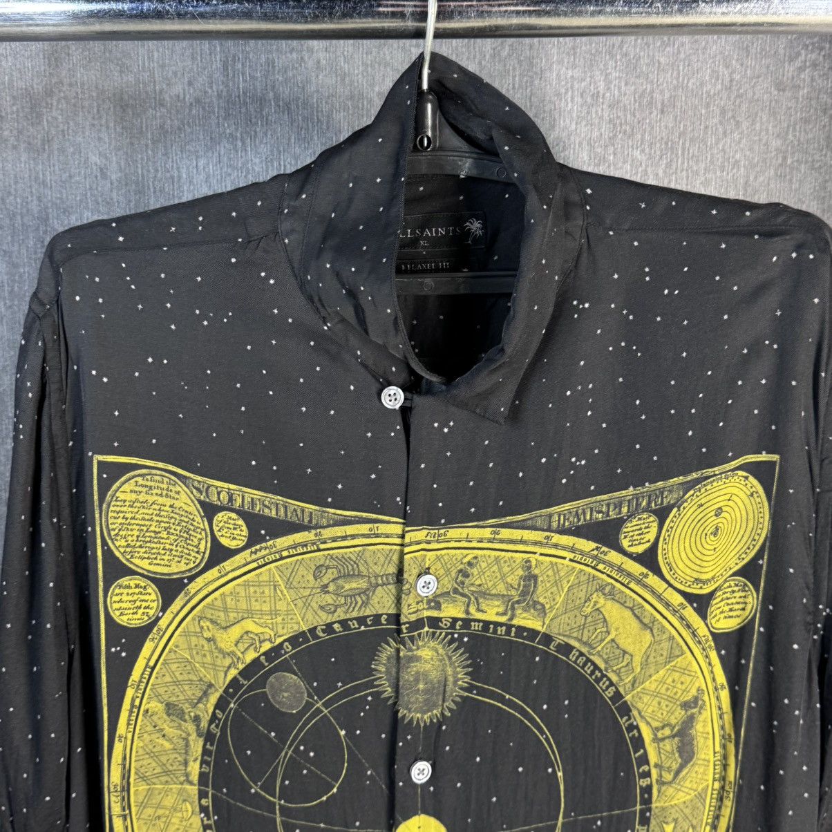 Allsaints AllSaints Starchart Shirt big logo viscose short sleeve Size US XL / EU 56 / 4 - 5 Thumbnail