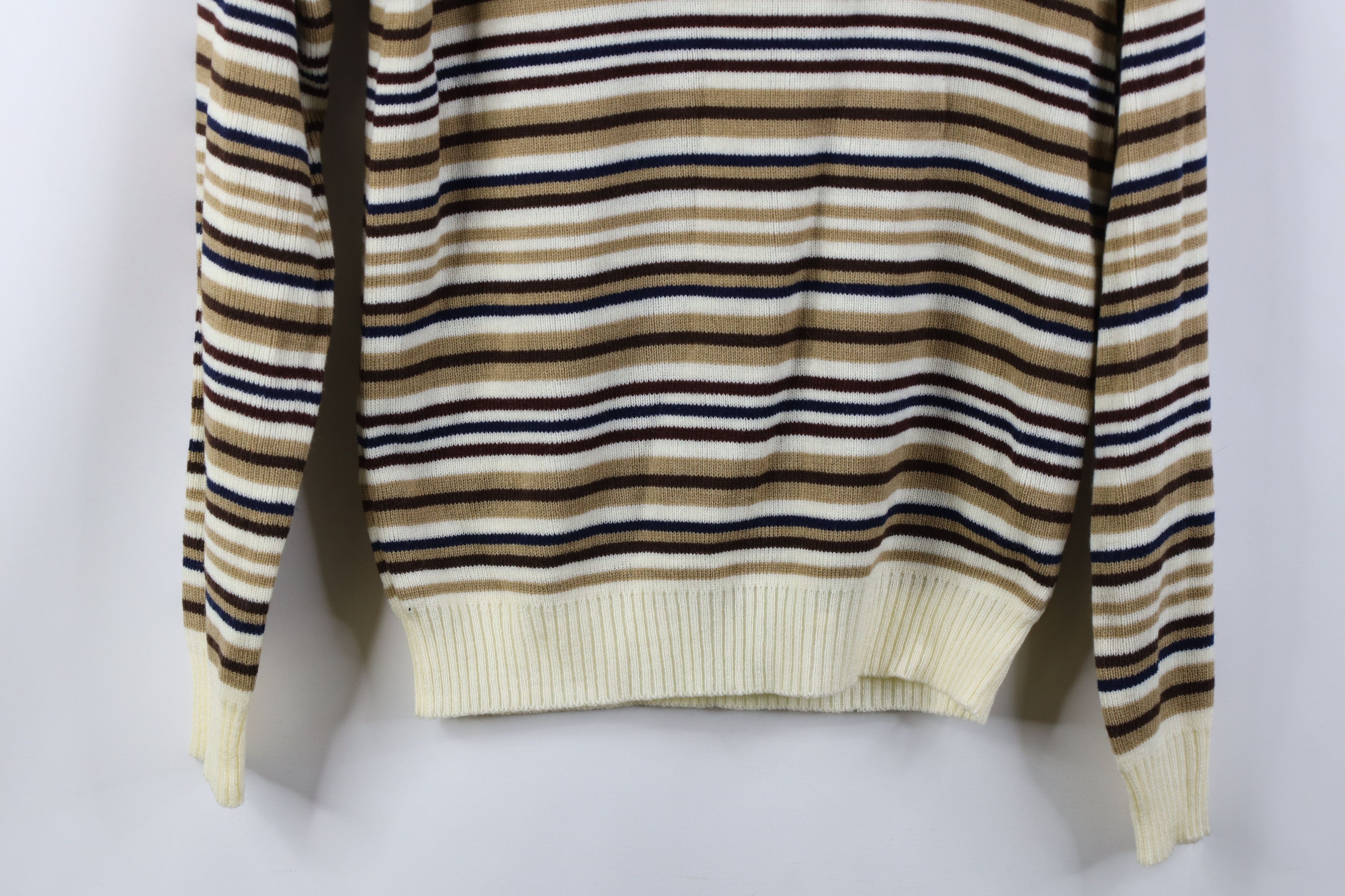 Vintage Vintage 70s Streetwear Earth Tone Knit Turtleneck Sweater Size L / US 10 / IT 46 - 3 Thumbnail