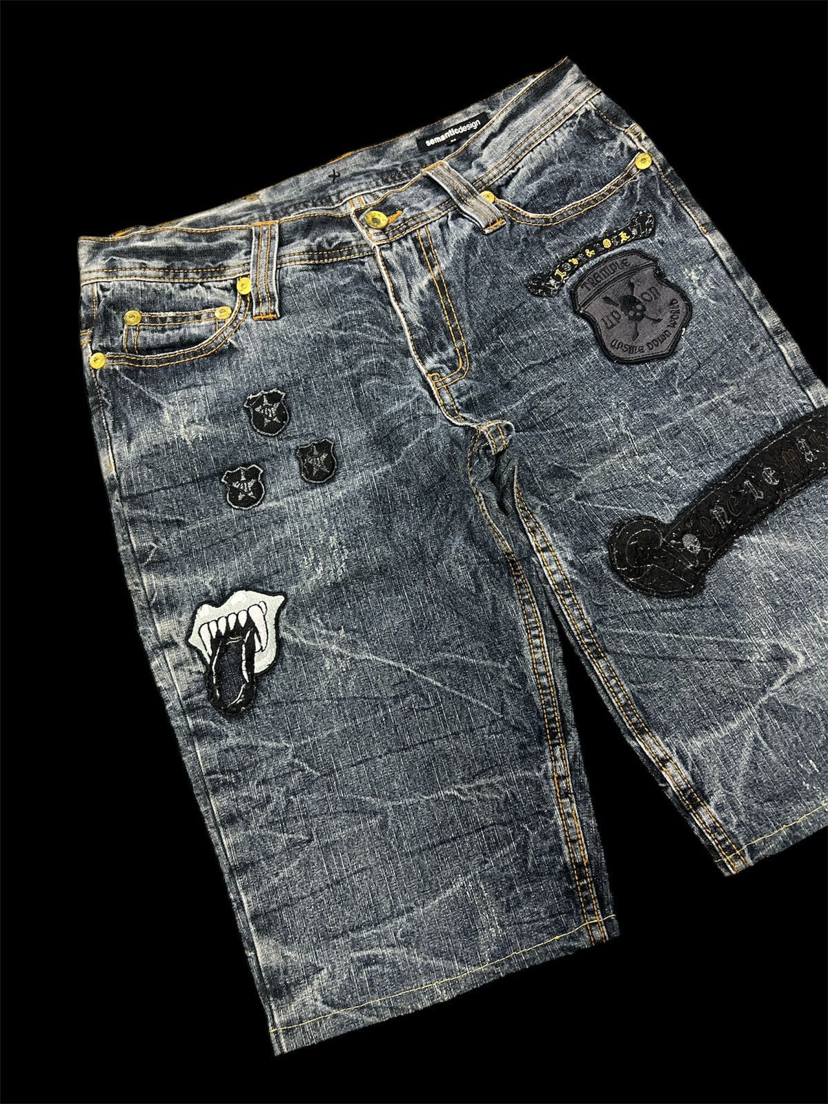 Designer × Japanese Brand DOUBLE WAIST SEMANTIC DESIGN SHORT PANT Size US 30 / EU 46 - 3 Thumbnail