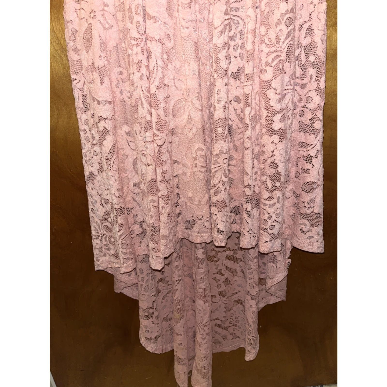 Pinko MAUDRESS Women's Lace Dress Hi Lo Sleeveless Floral Pink Blush Zip Zipper Party Formal XS Size Velvet? Wait. Size XS / US 0-2 / IT 36-38 - 3 Thumbnail